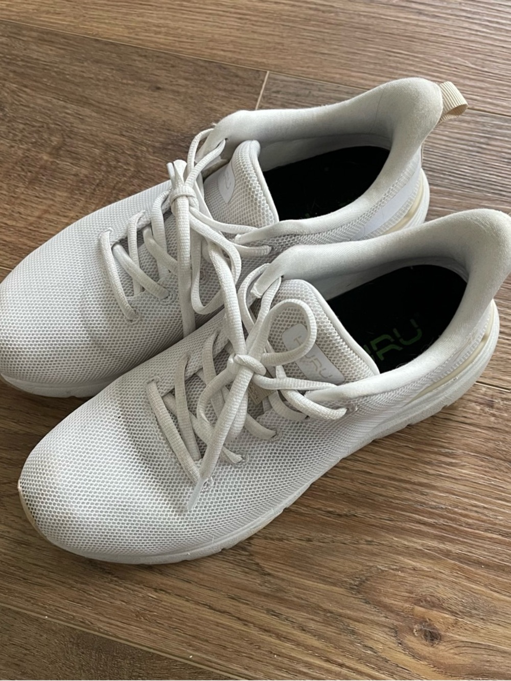 KURU Women's White Mesh Lace-Up Sneakers